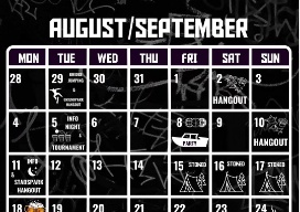 Stoked events for the month of August/September